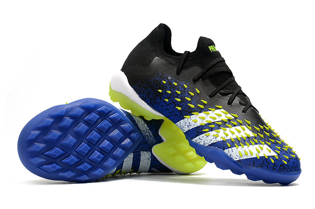 Chuteira Society Adidas Predator Freak .1 Black/Blue/Yellow - Low