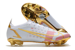 Chuteira Campo Nike Mercurial Vapor 14 Elite FG Branco/Rosa - Low