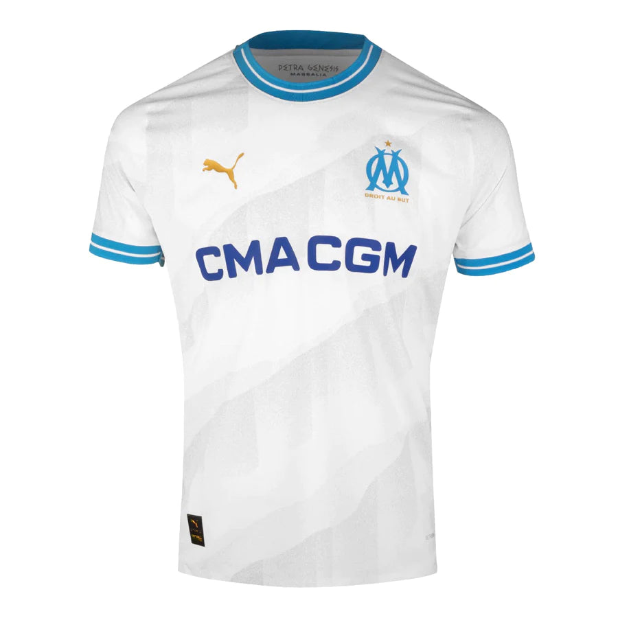 Camisa Olympique de Marseille I 23/24 Puma - Branco | Futmantos