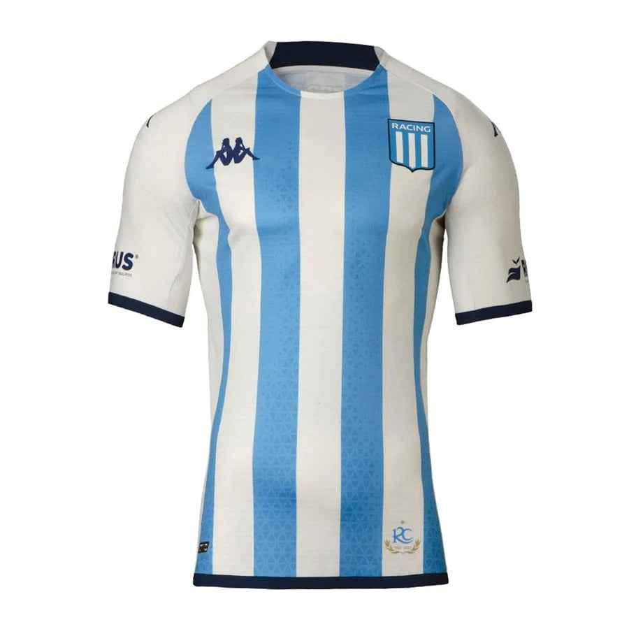 Camisa Racing I 23/24 Kappa - Branco e Azul | Futmantos