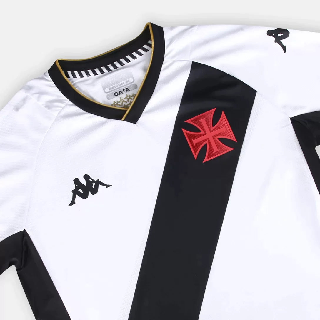 Camisa Vasco I 23/24 Kappa - Branco com listra Preta | Futmantos